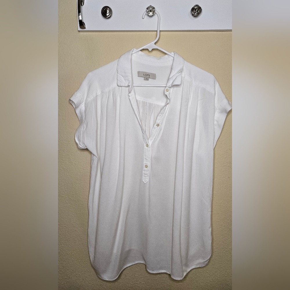 White Button-Up Women's Top